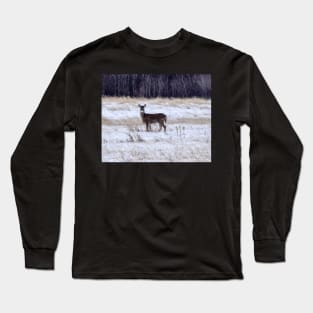 Whitetailed deer in a field. Long Sleeve T-Shirt